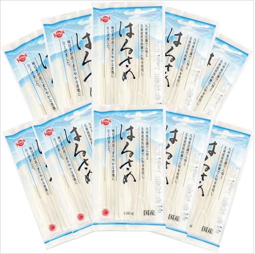 【10袋セット】はるさめ 100g/国産さつまいも春雨/九州産甘藷でん粉・北海道産馬鈴薯でん粉使用/麻辣湯(マーラータン)、アロマ鍋、サラダ、酢の物、スープ、春巻きなどにおススメ/業務用にも