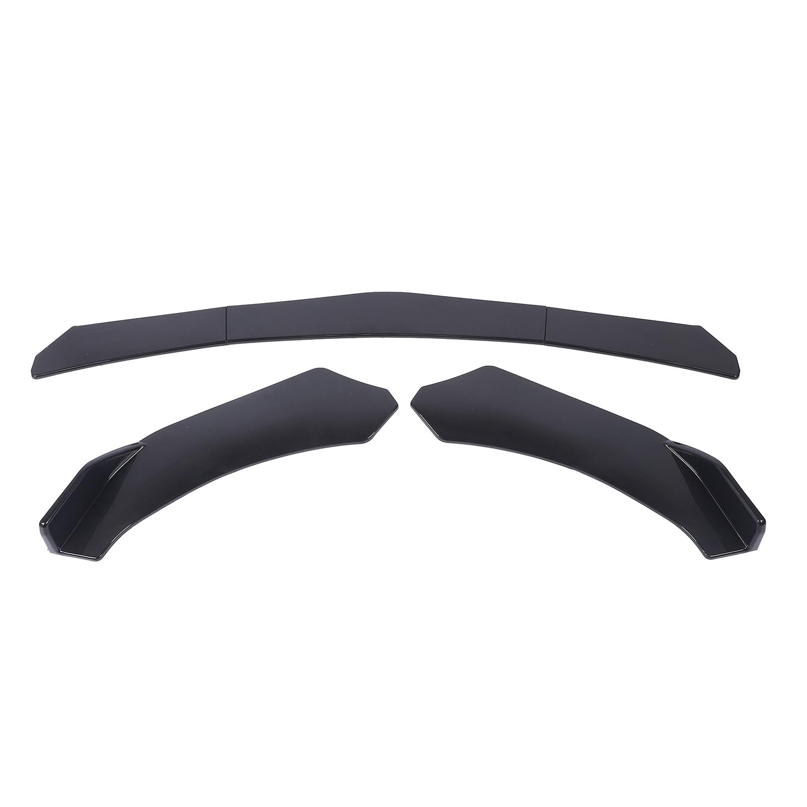 5Pcs Glossy Black Front Bumper Lip Spoiler Splitter Body Kit