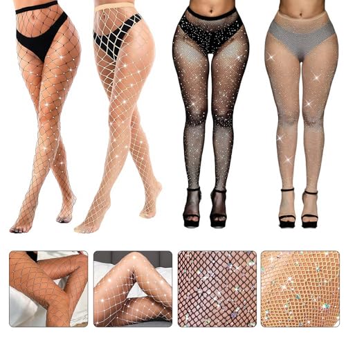 Sparkly Tights, Fishnet Stockings For Women, Black Fishnets, Glitter Fish Nets Leggings, Sexy Mesh Glow In The Dark Tights, One Size Fit All3