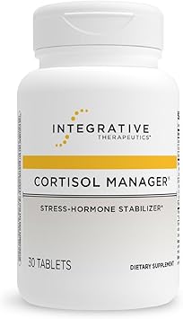 Integrative Therapeutics Cortisol Manager - Adrenal Health Support Supplement for Healthy Stress Response* - Vegan, Dairy-Free & Gluten-Free - 30 Tablets (15 Servings)