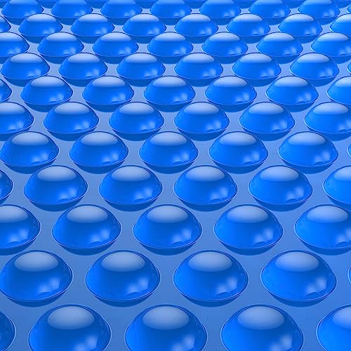 BigXwell Solar Pool Cover, Blue 16-mil 16 x 24 Foot Rectangle Above-Ground and In-Ground Pools, Heavy-Duty Insulating Pool Solar Cover, Heat Retaining Solar Blanket Cover for Swimmer