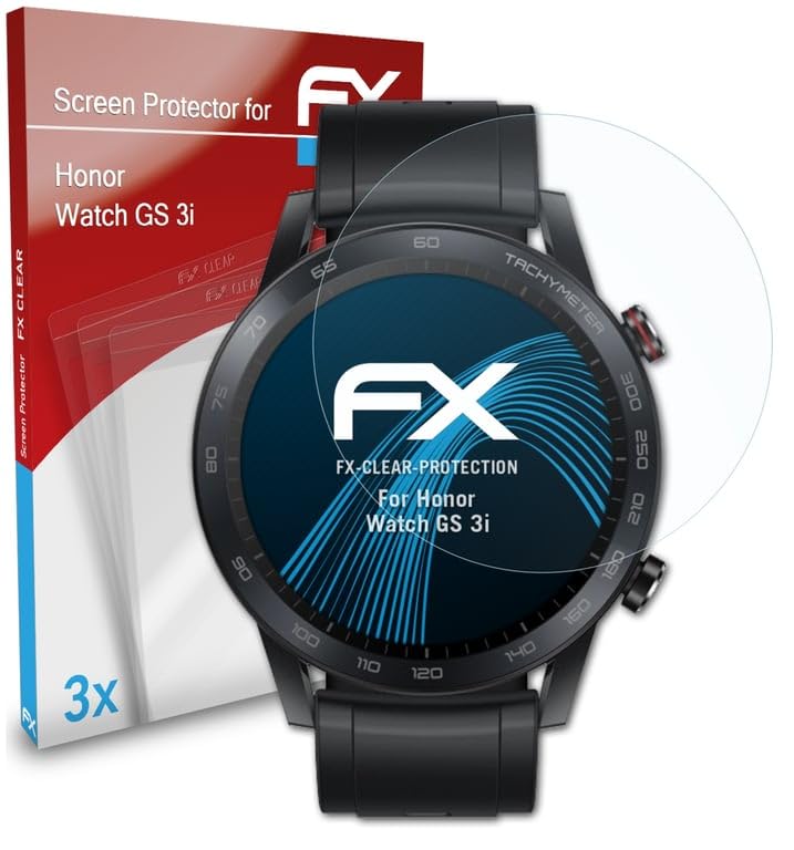 atFoliX Screen Protection Film compatible with Honor Watch GS 3i Screen Protector, ultra-clear FX Protective Film (3X)