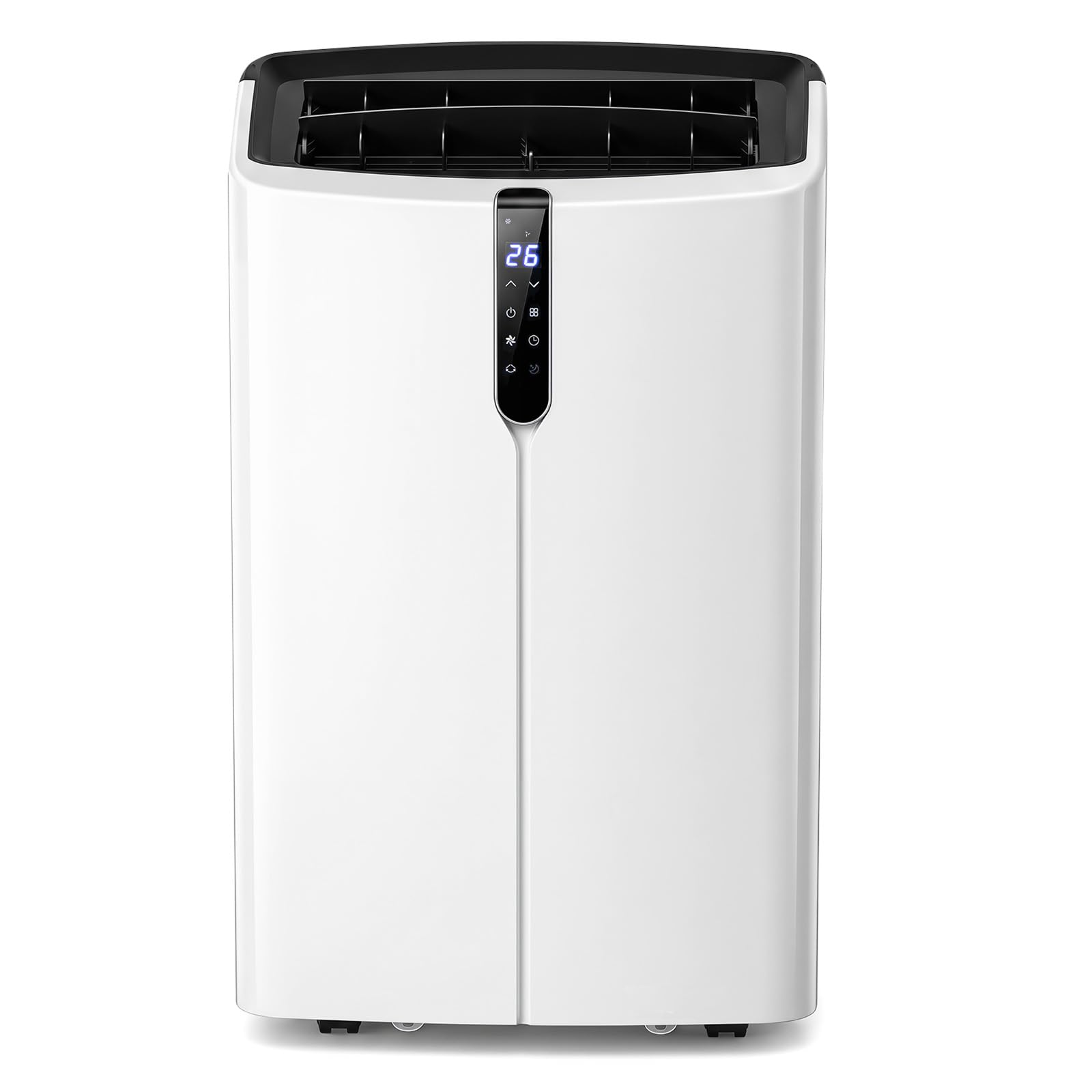 GYMAX Klimaanlage Mobil, Klimagerät mit Abluftschlauch (12000 BTU) | 5 in 1 Air Conditioner mit Heizfunktion, WiFi & App, 24h-Timer, Fensterabdichtung & Fernbedienung