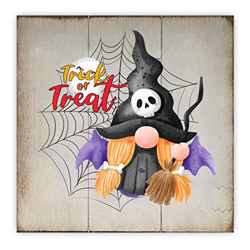 Panneau en bois Trick or Treat décoration murale élégante pour salon et intérieur raffiné
