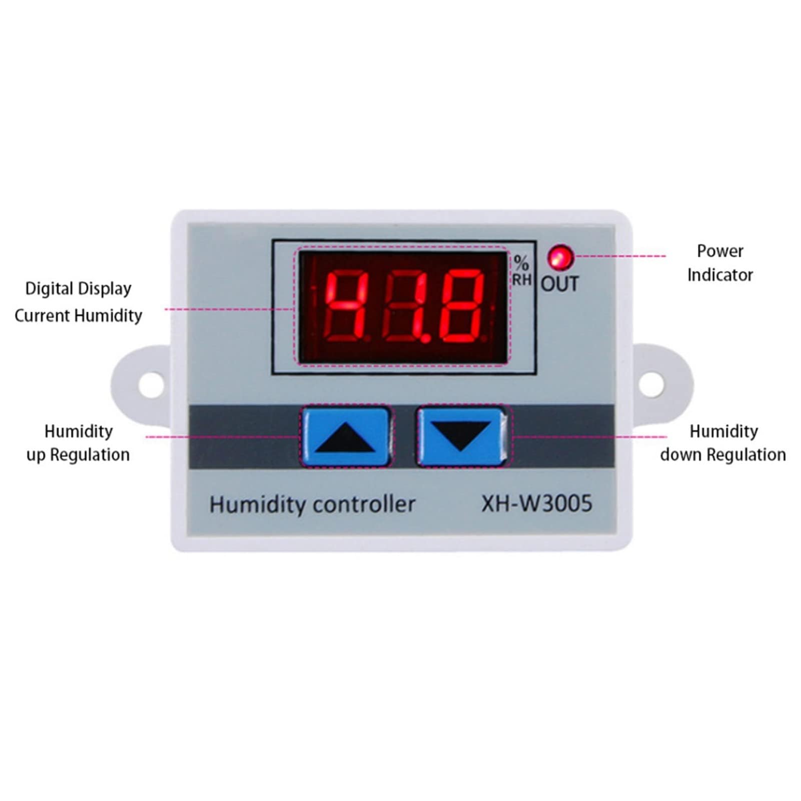 Contrôleur d'humidité numérique Controller Contrôleur d'hygromètre XH Contrôleur d'humidité numérique Controller Contrôleur d'hygromètre XH