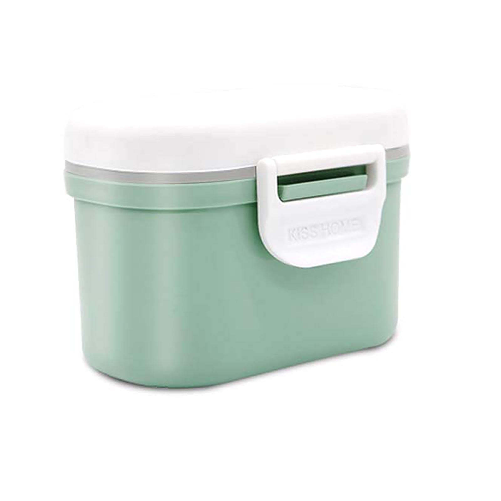 Is&Etan Portable Milk Powder Dispenser Infant Formula Milk Powder Baby Food Box BPA-Free Food Storage Container 400/200G Keeps Food Fresh & Dry (green,small)