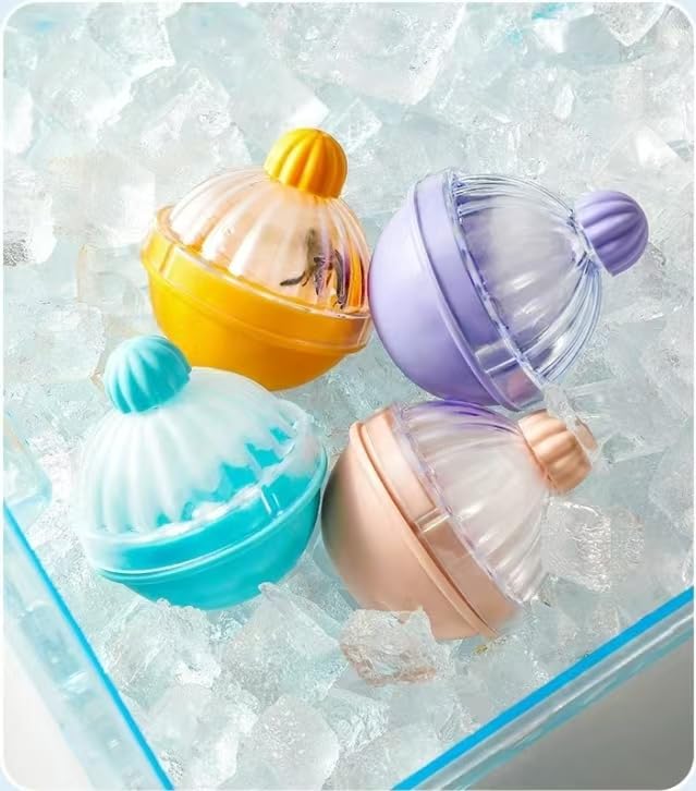 Molde esférico para hielo azul 2.4 pulgadas reutilizable miniatura 5