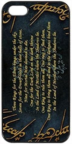 Lord Of the Rings Black Speech Mordor Tengwar Quote Gonder pattern Custom Image Special Designed for Apple iphone 5 5s phones case,Black Silicone Rubber TPU iphone5 5s Case Cover