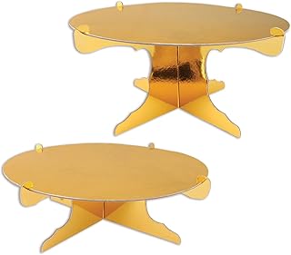 Beistle Golden Metallic Cake Stands
