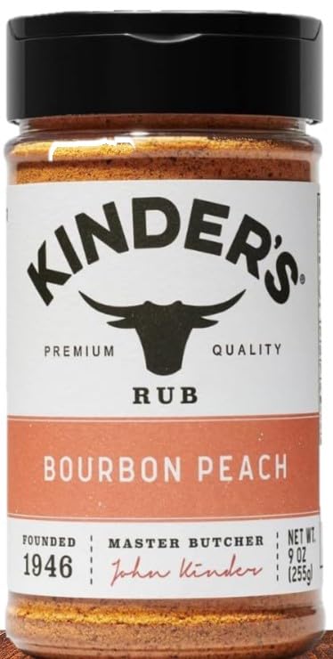 GENERIC Kinders Bourbon Peach Premium Rub and Seasoning 9 OZ, (Pack of 1)