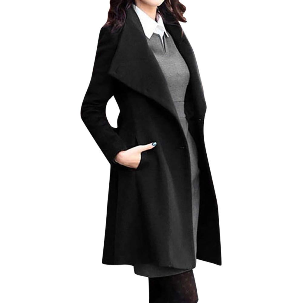 Produktbild von Wintermantel Damen Lang Aus Wolle, Eleganter Trenchcoat Für Übergangszeit & Kalte Tage Wintermantel Mit Herausnehmbarem Herren