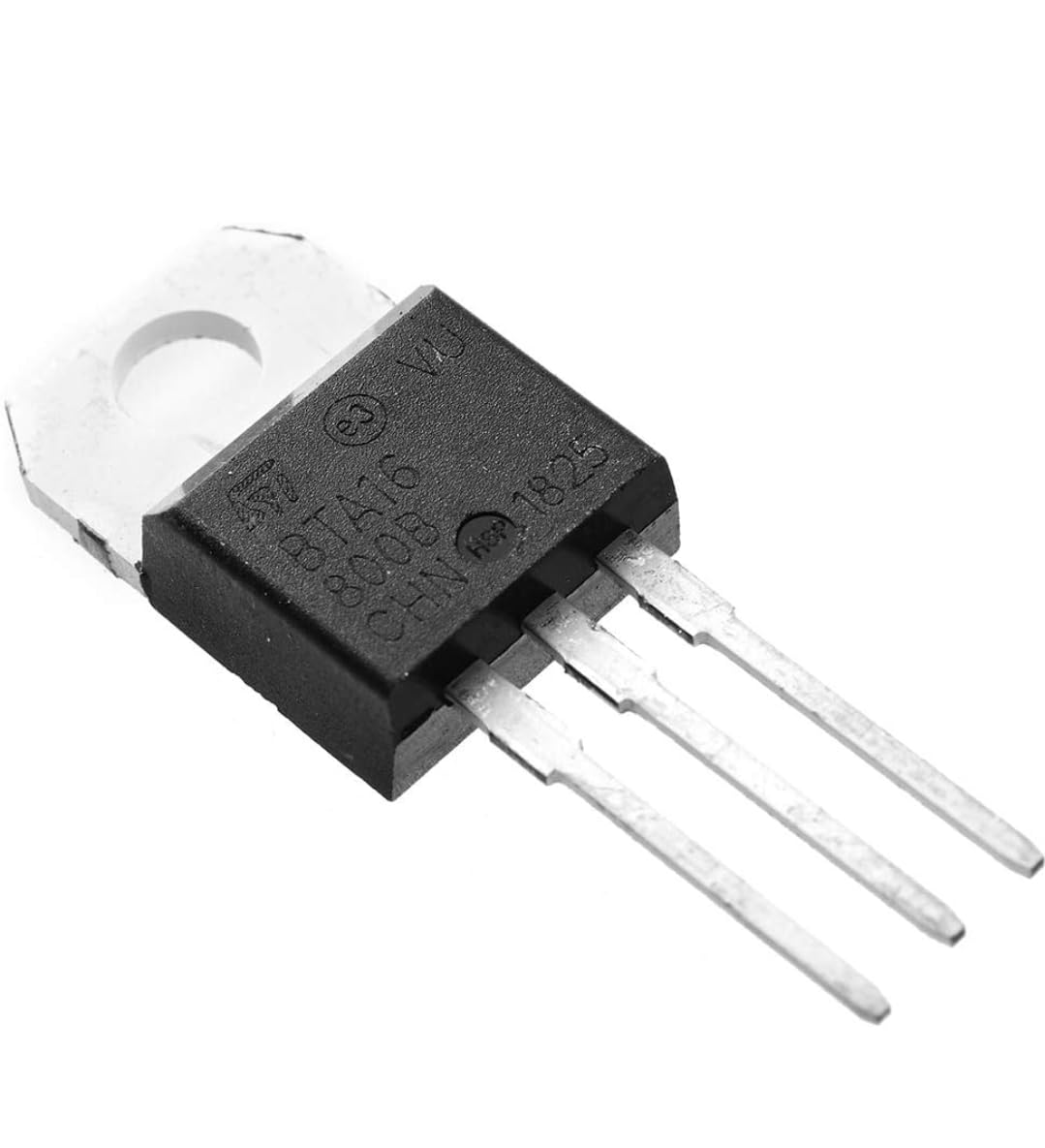 ROBOBULLS ELECTRONICS BTA16-800 BTA16 Medium Current Triac thyristor,Gate Trigger TO-220AB (2 PC))