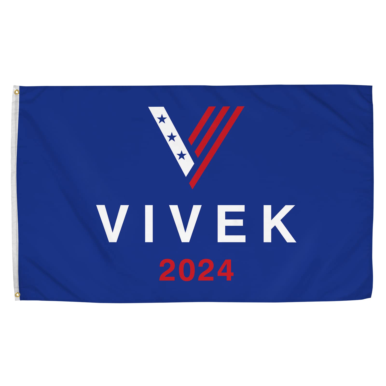Vivek Ramaswamy 2024 Flag 3x5 Feet Banner with Two Brass Grommets for College Dorm Bedroom Wall Decor Outdoor Indoor Decor (BLUE-2)