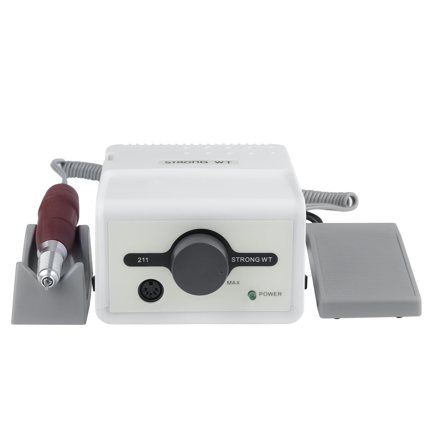 65W Strong Max 211 Elektrische Nagelfeile Bohrer für Acrylnägel 35000RPM 120 Rot Maniküre Werkzeuge Laborgeräte