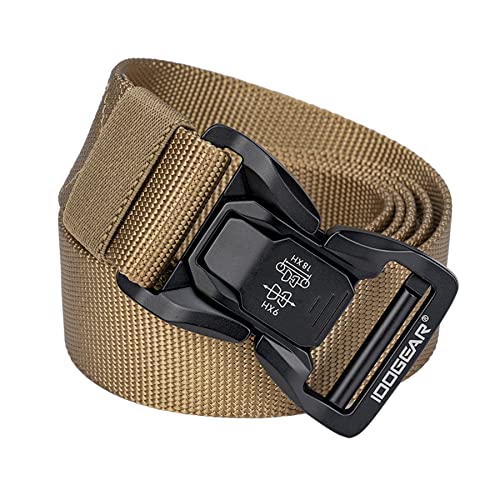 IDOGEAR SPORTS 1.5” Tactical Belt Quick-Release Buckle Waist Belt for Men Daily Tactical Style Nylon Belt