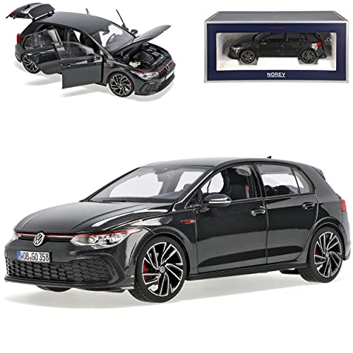 Volkwagen Golf VIII G*T*I 5 Türer Schwarz Metallic 8. Generation Ab 2019 1/18 Norev Modell Auto mit individiuellem Wunschkennzeichen Volkwagen Golf VIII G*T*I 5 Türer Schwarz Metallic 8. Generation Ab 2019 1/18 Norev Modell Auto mit individiuellem Wunschkennzeichen