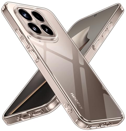 ivoler Funda HD Clara Anti-Amarilleo para Xiaomi 15T 5G, [Protección Grado Militar] Carcasa Bumper Teléfono Antigolpes Transparente Delgado Antiarañazos Duro PC Respaldo Case