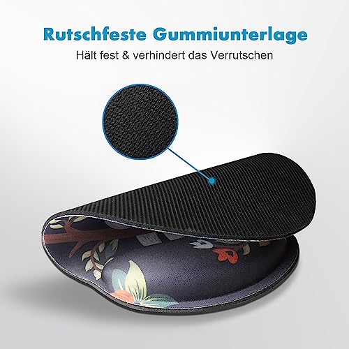 AOKSUNOVA Tappetino per mouse ergonomico con cuscino in gel con poggiapolsi, motivo tappetino per mouse con poggiapolsi
