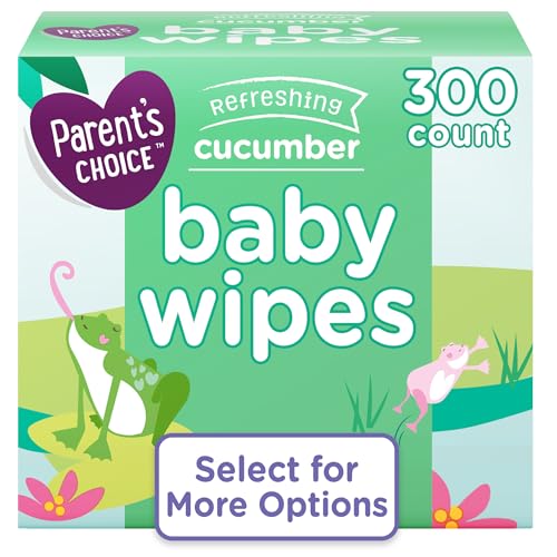 Cucumber Scent Baby Wipes - 300 Count - Infused With Vitamin E - Soft & Thick Wipes - Free From Phenoxyethanol, Parabens, Dyes, Phthalates & Alcohol