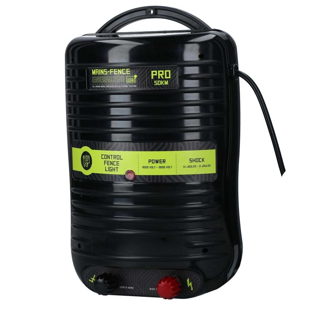 ZoneGuard Energizers Pro 50 km ogrodzenie elektryczne, system ogrodzenia, odstraszacz dzikiej przyrody, dla zwierząt domowych, dla psów, mocny