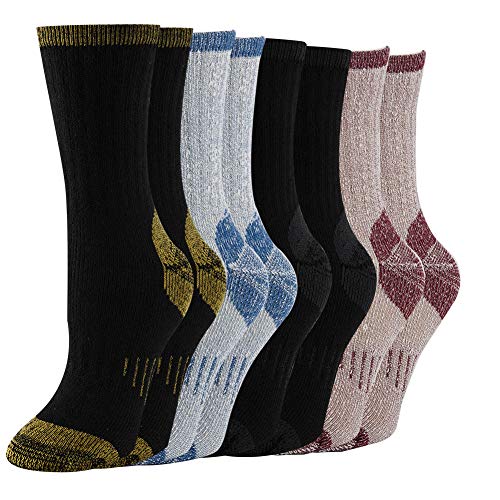 Image of 70% Merino Wool Women Crew Socks - Hiking Outdoor Athletic Thermal Thickening Cushion 