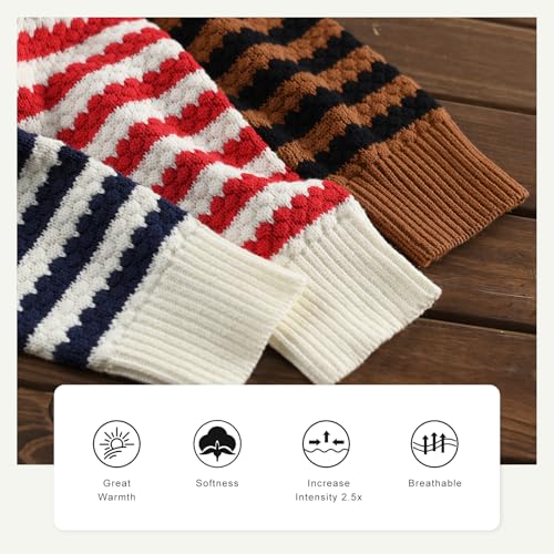 Women's Crop Sweaters Long Sleeve V Neck Striped Sweater Ribbed Knit Short Cardigan Button Up Tops3