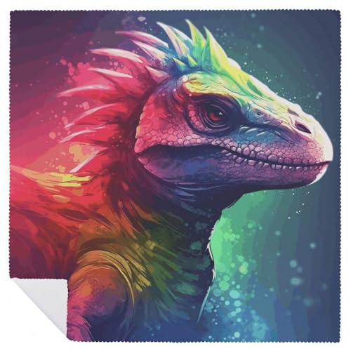 Servilletas de tela cuadradas con dinosaurios, paquete x4 miniatura 6