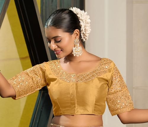 Image of Vihu Fashion Women Silk Half Sleeve Blouse