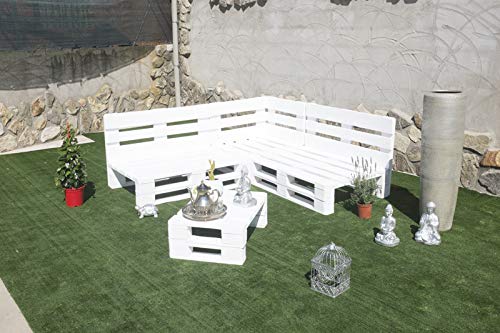 Conjunto RINCONERA Sofa PALETS 2m x 2m 1xMESA 80cm x 50cm Lijado Y Cepillado - Interior/Exterior - NUEVOS - 2m X 2m