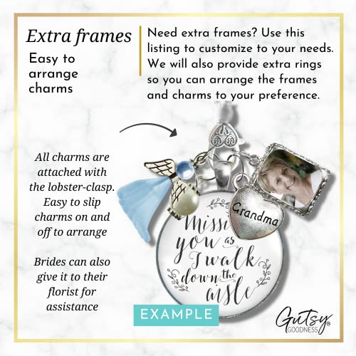 Gutsy Goodness On Your Wedding Day My Daughter Customize Memorial Wedding Bouquet Charm Honor Of Parent Frame Silver Finish Pendant Memory Bride'S Mother Or Father Diy Photo Template thumb #1