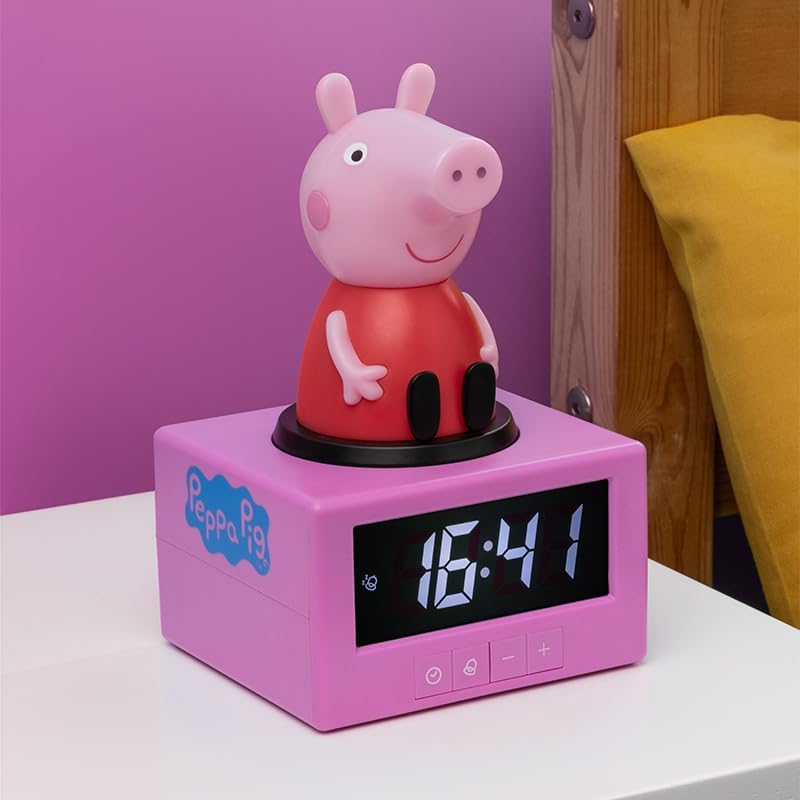 Reloj despertador Peppa Pig Icon Paladone infantil de mesa multicolor 4