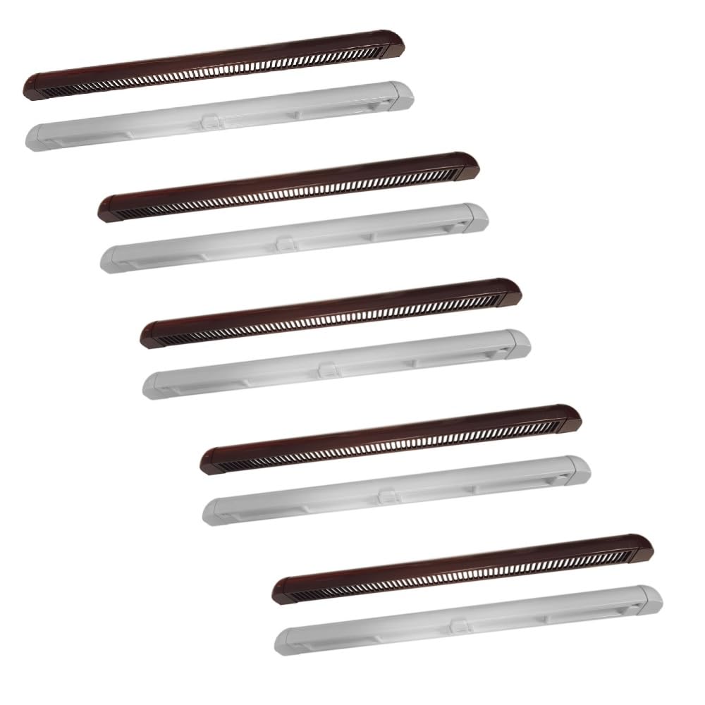 Premium Trickle Vent - Slot Frame Vent for uPVC Window Brown External/White Internal -300mm Width - 5 Pack