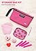 MAICHENG Smell Proof Bag with Combination Lock, Large Smell Proof Containers, Carbon Lined Odor Proof Pouch, Water Resistant, Airtight Zipper, Travel Storage Kit, Halloween Pink Candy Pouch Makeup Bag