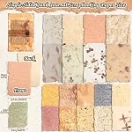 226 Feuilles Livre de papier texturé avec rubans de photo, Vintage Scrapbooking Supplies Papier d'artisanat pour la pourriel Journal Fournitures Planner Collage mixte Matériaux Embellissements