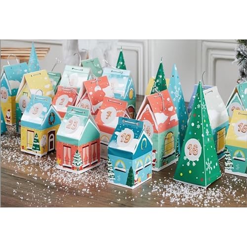 Calendario dell'Avvento personalizzabile, fai da te, il villaggio di Natale.
