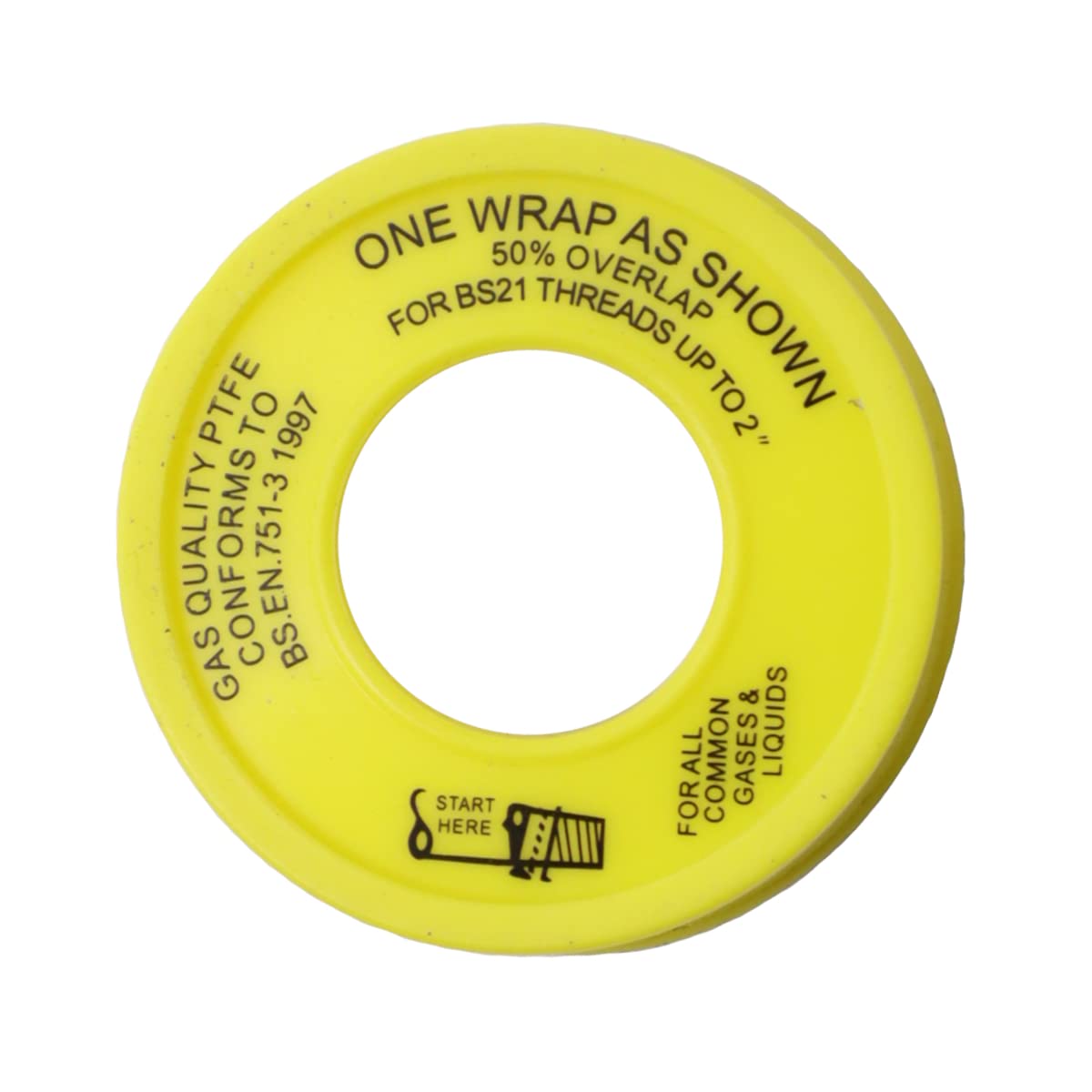(Pack of 5 Rolls) Gas PTFE Teflon Tape Pipe Thread Sealing Tape 12mm x 5M for Gases & Liquids