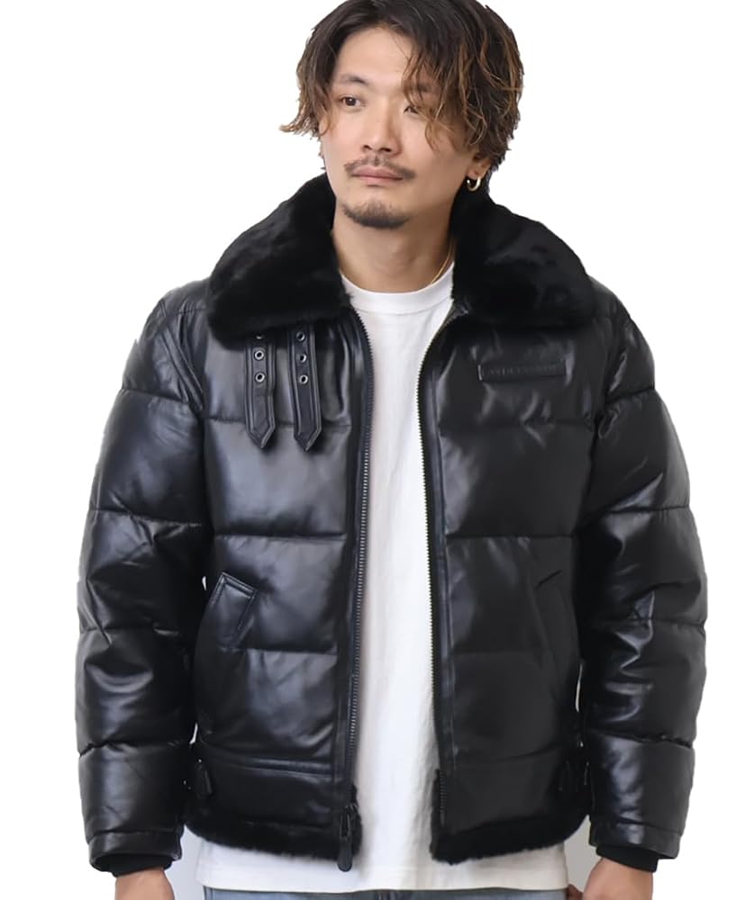 Amazon | [アヴィレックス] レザー ダウンジャケット 783