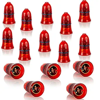 HI-PLASST (15 pcs) Orange Skirt Pendent Bulb Holder for Electric Fitting B22 Batten Lamp Holder for Led/Electric Bulb for Home & Office. Plastic Light Socket
