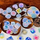 50 Packs Watercolor Starry Sky Stickers Water Bottles Laptop Phone Computer Guitar Skateboard Hydroflasks Cloud Transparent Vinyl Sticker Waterproof Aesthetic Trendy Decals for Kids Teens Girls Adults