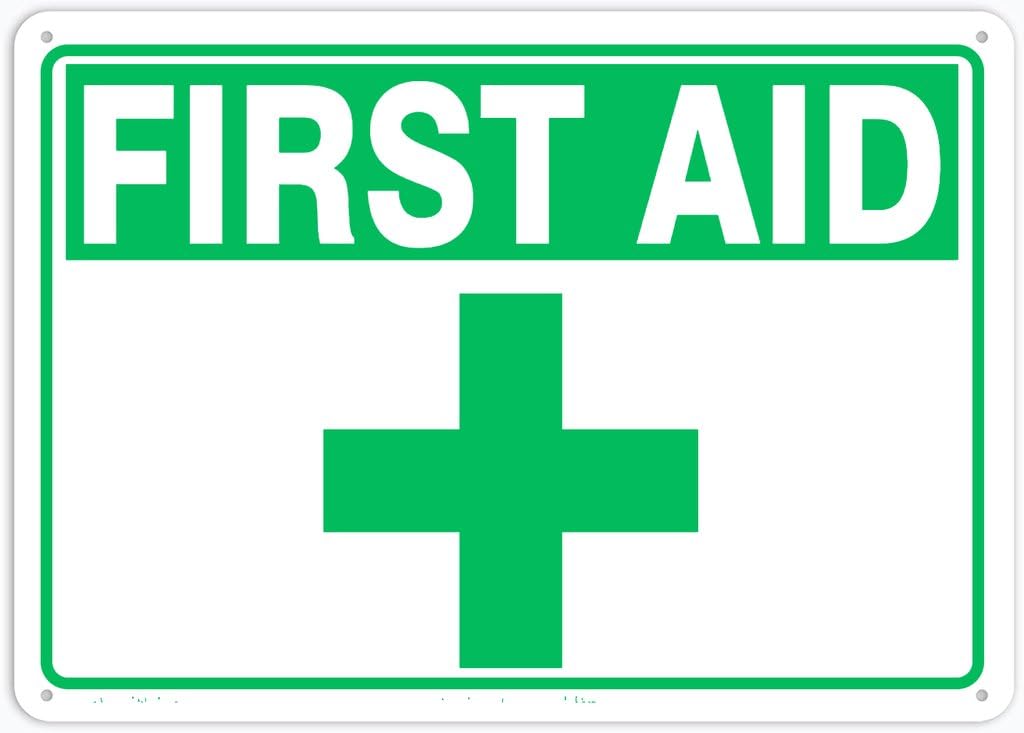 8"x12" Tin Metal Sign - First Aid - Decorative Wall Sign For Home, Gate, Garden, Bars, Restaurants