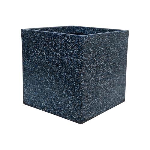 Image of Harshdeep Roto Pots - Quebec Square - Highly Durable, Lightweight UV Protected Planter for Indoor Outdoor Home Balcony Garden Decor, Stone Finish (Midnight Stone, Medium)
