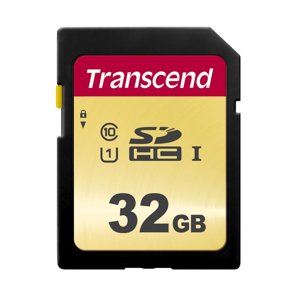 Transcend 500S 32GB SD Card, SDHC, C10, UHS-I U1, V30, MLC NAND Flash, Five-Year Limited Warranty - TS32GSDC500S