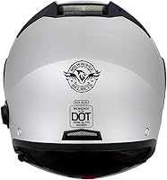 Vista 6 de Milwaukee Helmets H7010 Flat Grey Mayday Modular Casco de motocicleta inalámbrico de cara completa - Stream Music-Llamadas telefónicas