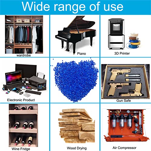 Sackorange 1 Pounds 2-4 Mm Blue (Blue To Pink) Premium Indicating Silica Gel Beads- Reusable Desiccant Beads Silica Gel Rechargeable Moisture Absorber Silica Gel Desiccant (1 Lb) #TOP4