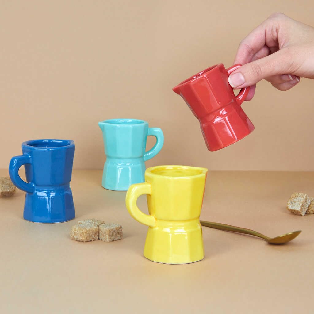 balvi Espressotassen-Set Moka Farbe Multicolor Espressotassen-Set mit Buntem Design, im Stil der trad (Packung mit 2)