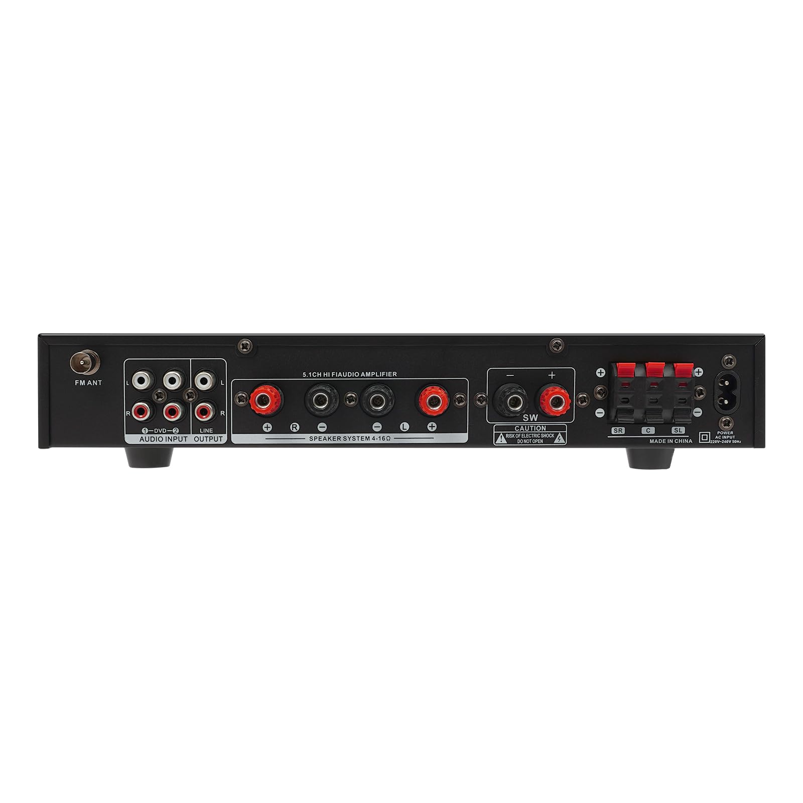 Wzmacniacz stereo HiFi 300 W, Bluetooth, cyfrowy wzmacniacz audio z pilotem zdalnego sterowania SD/USB, do karaoke, kina domowego