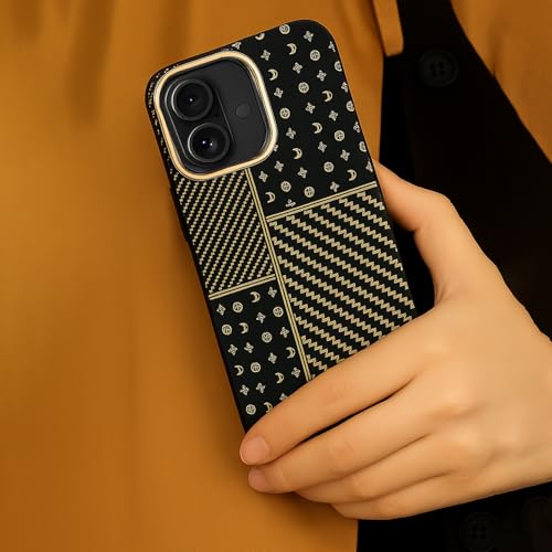 Image of AIBEX Aramid Fiber Mag-Saf Case Compatible for iPhone 16 | Slim Protective Back Cover with Built-in Magnets | Wireless Charging Support | Camera Ring Stand | Shockproof with Air Guard Corners