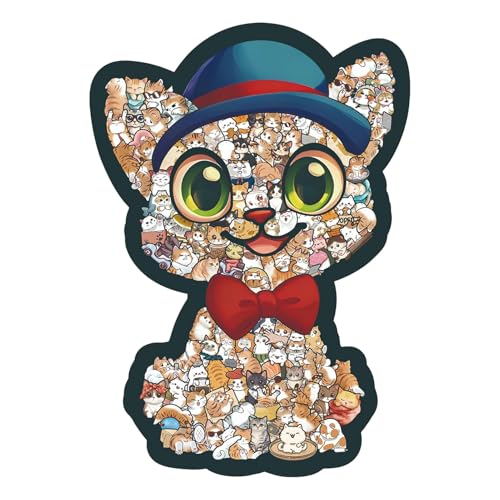 Puzles de gato para adultos, el regalo ideal en madera con forma animal