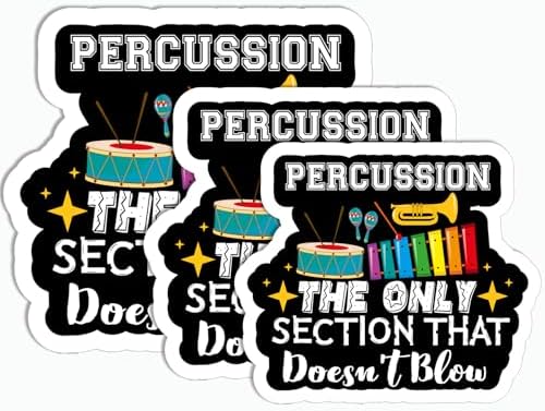 JPKDesigns 3Pcs Percussion Section Sticker - Multicolor Musical Notes Vinyl Sticker - Modern Contemporary Style - Decorative Laptop Decals for Vehicles, Electronics, Musical Instruments, Phones image 5