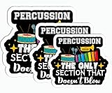 JPKDesigns 3Pcs Percussion Section Sticker - Multicolor Musical Notes Vinyl Sticker - Modern Contemporary Style - Decorative Laptop Decals for Vehicles, Electronics, Musical Instruments, Phones